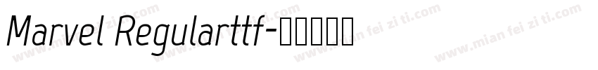 Marvel Regularttf字体转换